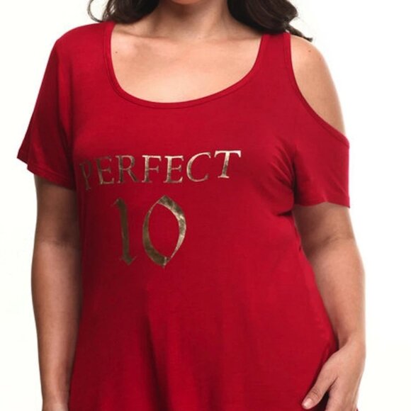 Baby Phat Women's Graphic T Shirt To PERFECT 10 Red Crimson Plus Size Sizes 1X - Picture 1 of 7
